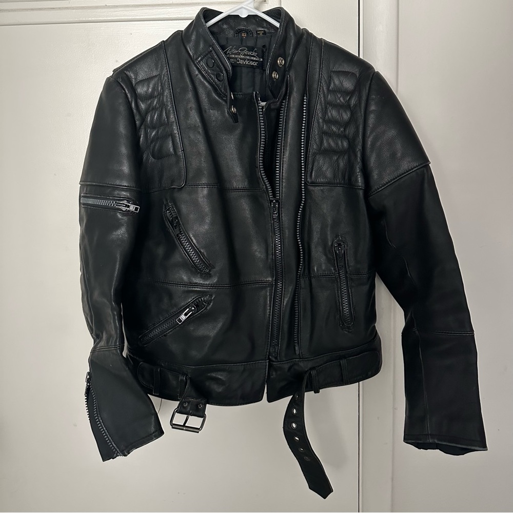 Vintage Harley Davidson Women’s Leather Jacket- Size 42 W